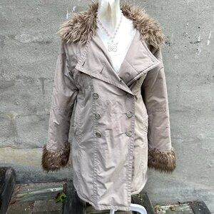 Y2K Vintage Faux-Fur-Trim Jacket / Coat
